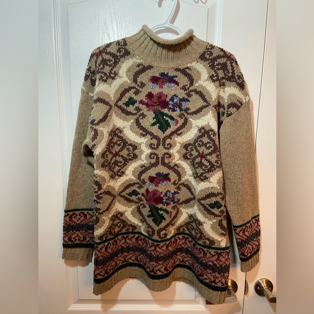 Retro women’s Weekend Edition Knit Chunky Sweater grannycore cottagecore
